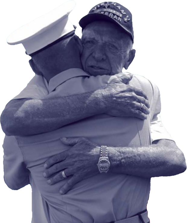 Landing Page - Veterans Hugging